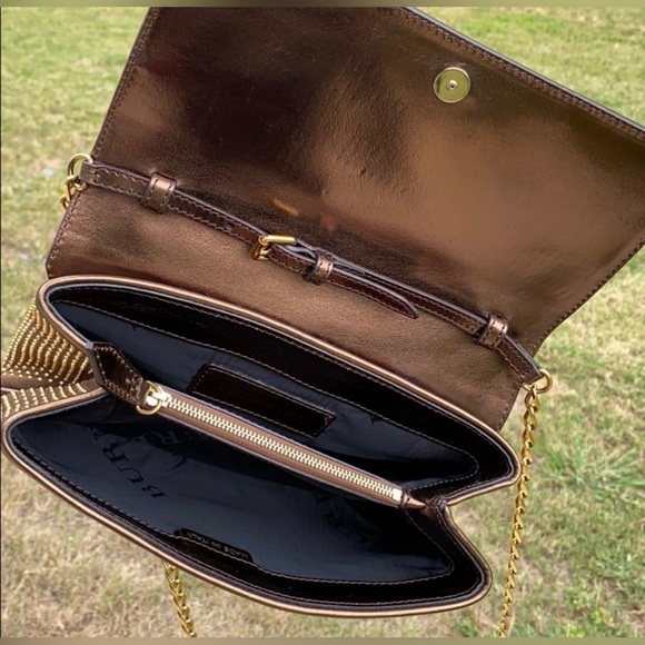 Burberry Brown Studded Crossbody Bag with Gold Hardware - Picture 10 of 10